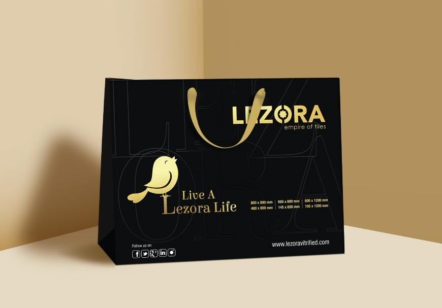 Brochure and Paper Bag, Lezora Vitrified Morbi, Gujarat