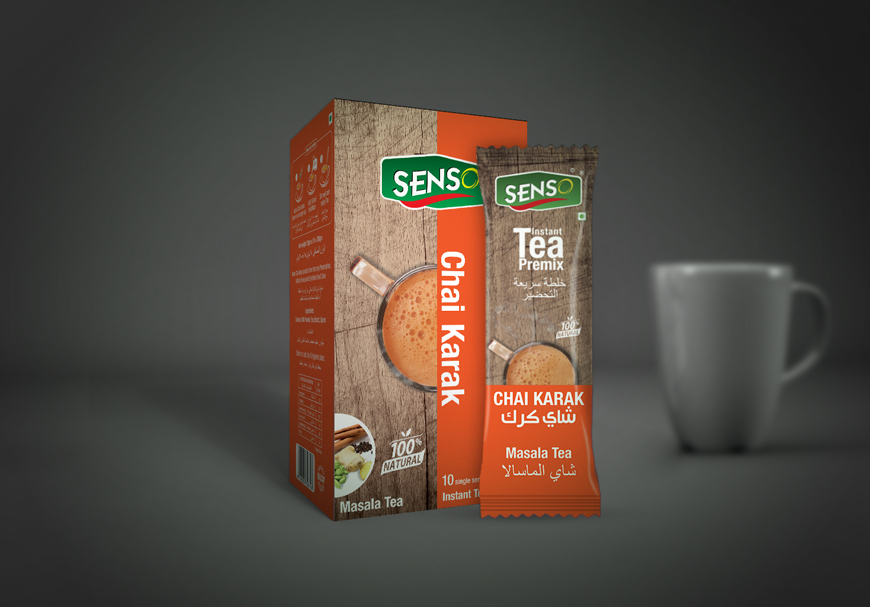 Senso Karak Chai - Instant Masala Tea - Premix Packaging - Tea Coffee Premix and Vending Machine Manufacturing - Rajkot