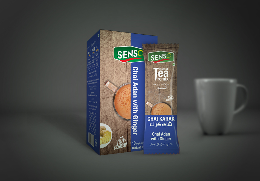 Senso Karak Chai - Instant Chai Adan with Ginger - Premix Packaging - Tea Coffee Premix and Vending Machine Manufacturing - Rajkot