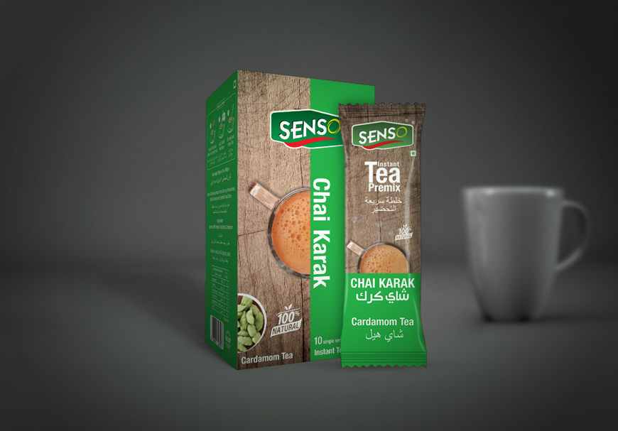 Senso Karak Chai - Instant Cardamom Tea- Premix Packaging - Tea Coffee Premix and Vending Machine Manufacturing - Rajkot