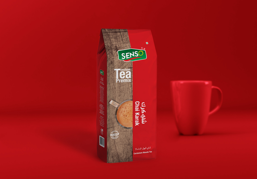 Senso Karak Chai - Instant Tea Premix - Cardamom Masala - 1Kg Premix Packaging - Tea Coffee Premix and Vending Machine Manufacturing - Rajkot