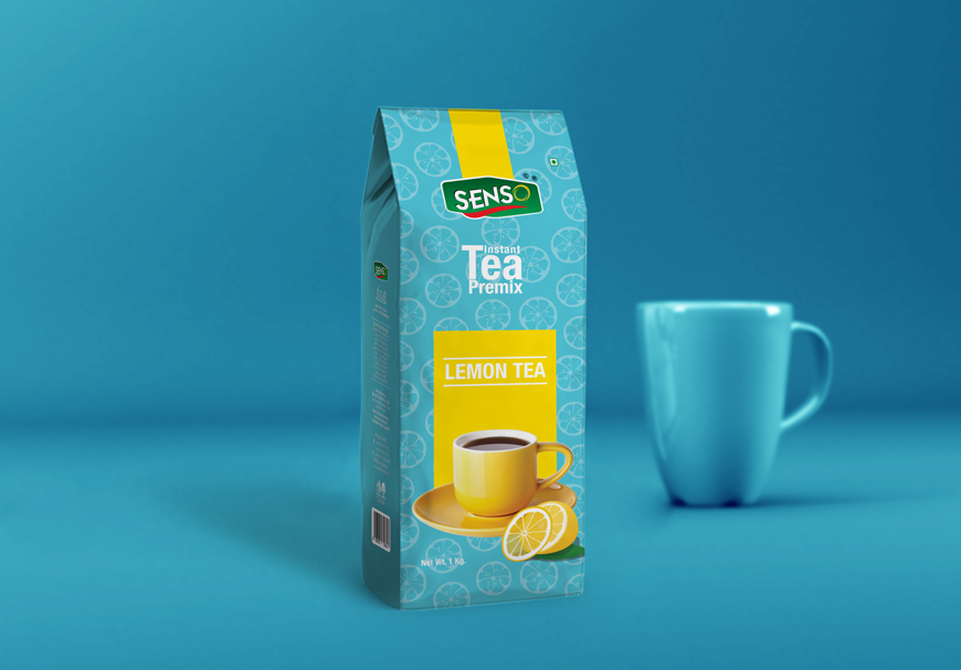 Senso Karak Chai - Instant Lemon Tea Premix - 1Kg Premix Packaging - Tea Coffee Premix and Vending Machine Manufacturing - Rajkot